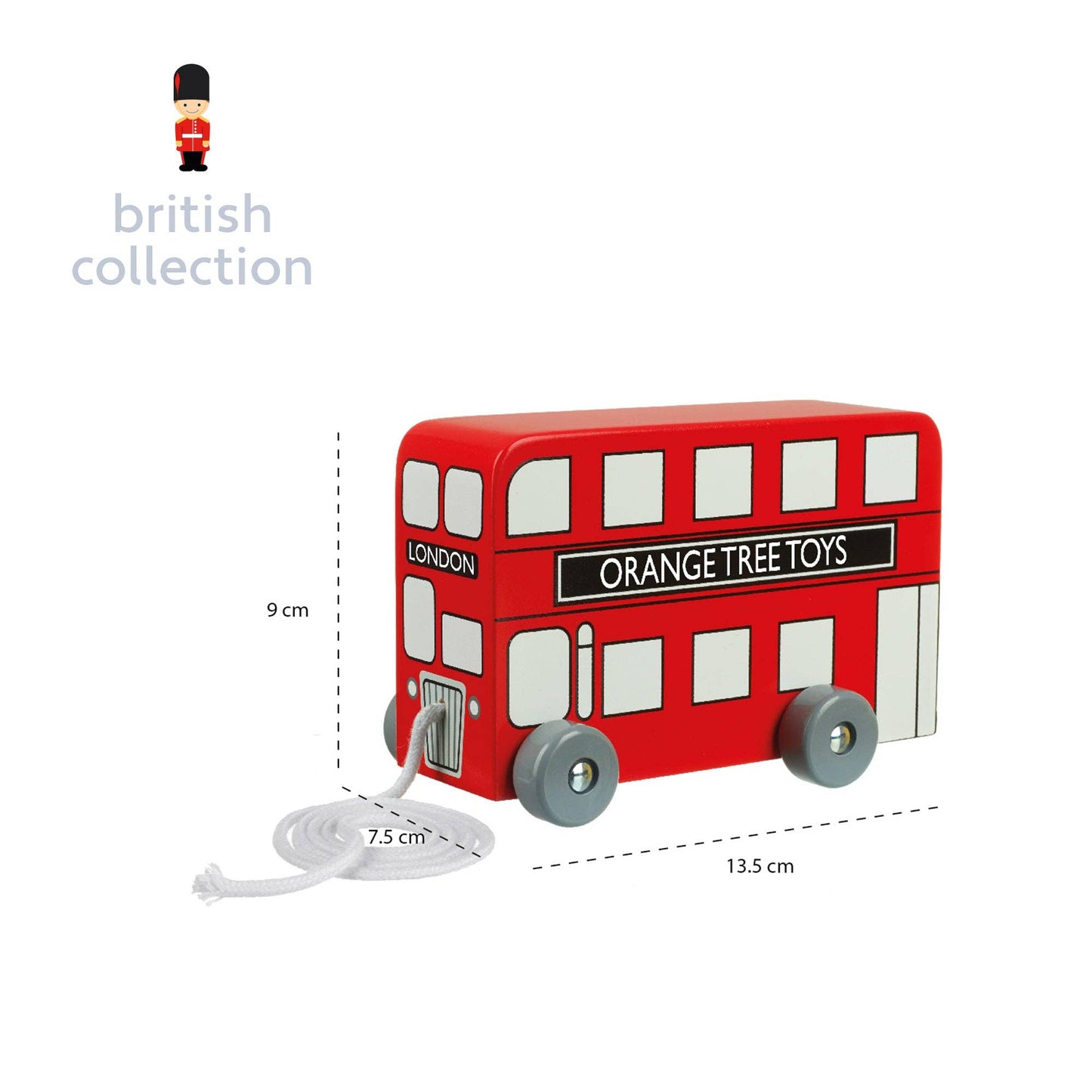London Bus Wooden Pull Along