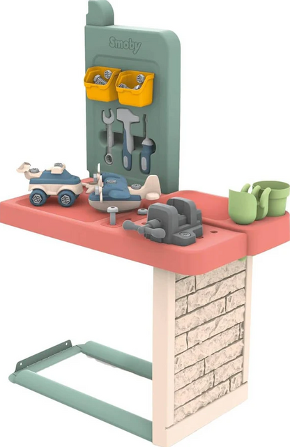 Smoby Life Nature Playhouse Workshop – Kids Outdoor Garden Playhouse with Tool Accessories