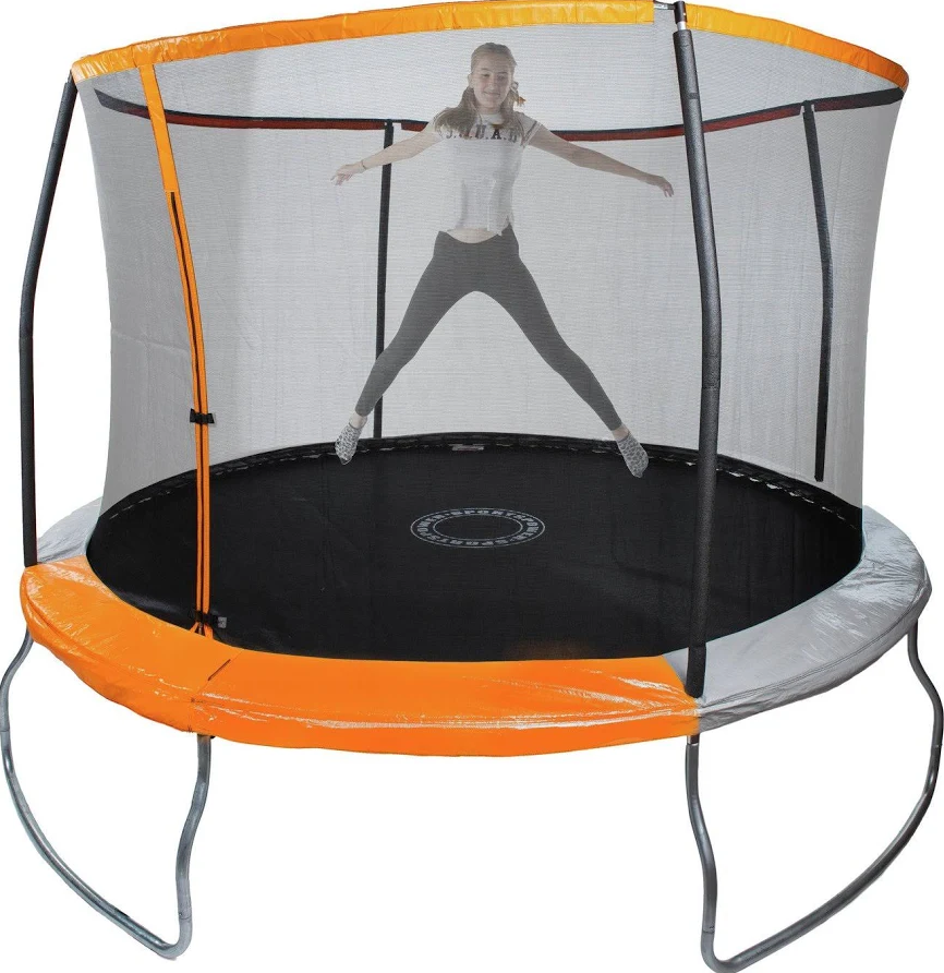 Sportspower Sport-Pro 10ft Folding Trampoline with Safety Enclosure – Outdoor Garden Trampoline